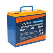 인산철배터리 12V 16Ah 딥 사이클 LiFePO4 배터리 2000+ Fukuai 충전식 리튬 철 인산염 어군 탐지기 트롤링 모터 태양광 시스템 UPS 등을 위한 유지 보, 12V 20Ah