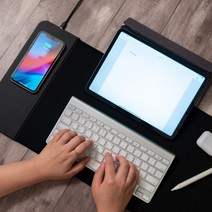 바나나코퍼레이션 퀵패드 무선 고속충전 마우스패드, 블랙, 1개