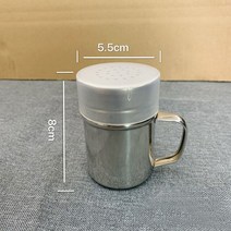 주방 도구 손잡이 셰이커 후추 설탕 소금 스테인레스 스틸 디스펜서 바베큐 파우더 준설 병, S