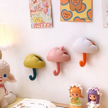 [1+1] 날씨팝업 구름후크 3P세트 3color, 화이트, 핑크