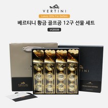 베르티니 황금골프공 골든볼 12구 골프 선물세트 VGBS08 홀인원선물 골프용품선물세트 골프공2피스 임직원 거래처 임원 선물
