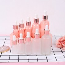 핑크 스포이드 유리 공병 앰플 세럼 에센스 아로마 오일 공용기, 50ml
