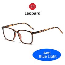트렌디한 블루 라이트 차단 안경 무광 블랙 여성 투명 패션 게이밍 TR90 2022, 4 Leopard