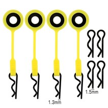 RC서보 아두이노서보모터 Injora 4pcs 실리카 젤 바디 클립 리테이너 110 18 스케일 rc 모델 자동차 arrma 화강암 kraton 6s 업그레이드 부품, 노란색