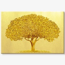 네모아트 황금 돈나무액자 금전수액자 금나무 복들어오는 돈들어오는 그림 인테리어 캔버스 액자