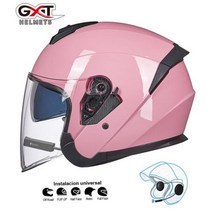 GXT 블루투스 오토바이 헬멧 헤드셋 바이커 모토 헬멧 이어폰 무선 스피커 오토바이 충돌 헬멧 카스코 블루투스, XL_3, Pink BT_13