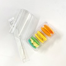 아이팩 투명 마카롱 3구 케이스 사이즈: 125X65X55mm, 100개