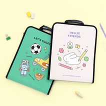 초등 지퍼파일 백 (A4 화일가방) - 학교생활 인디고어린이, [17 06-005489] 핑크