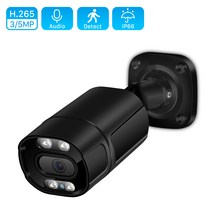 영어 설명서 5MP 컬러 야시 IP 카메라 실외 1080P POE 방수 양방향 오디오 POE 카메라 IP Ai 인체 검측 Xmeye 원격시도, 48V POE 5MP, 3.6mm