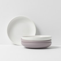 보울보울 레트로라인 디저트볼 밀크화이트 2p + 라벤더바이올렛 2p, 혼합 색상, 8개입