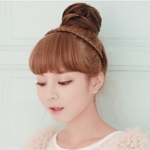 고운머리 똥머리 가발 당고머리 회오리 곱창가발 업스타일, 1개, 코토리베이지
