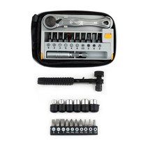 미니 라쳇 렌치 드라이버 깔깔이 세트 기어 수공구 비트 코너, 고급형실버