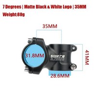 로드스템 카본스템 퀼스템 Shikra 산악 자전거 줄기 도로 짧은 전원 자전거 줄기 31 8 핸들 바 다리 7도 테이블 35455560 65708090100mm mtb, 7d 블랙 35mm