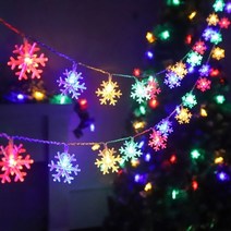 크리스마스 눈송이 led 문자열 빛 요정 따뜻한 흰색 화환 요정 조명 navidad, 여러 가지 빛깔의, 2m 10LED