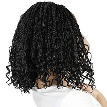 [정품] 8팩 크로셰 박스 브레이드 - 25.4cm(10인치) 보헤미안 박스 브레이드 크로, 22(7Packs), 1B