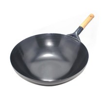 중화요리 철 북경팬 튀김팬 볶음팬, 나무손잡이27cm, 1개