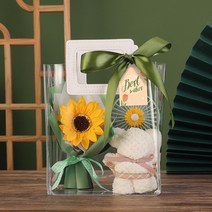 센스있는 답례품 특별한 독특한 돌잔치 결혼식 유치원 어린이집 잔치 선물 박스, 썬 부케 + 베어 타올 + 선풍기