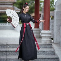 예쁜 개량 생활 계량 한복 매일 여성 무술 레드 공연 무술 클래스 유니폼 정장 여자 봄 가을 의상 남자