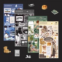 대시앤도트 어나더무드 오브젝트 무테 스티커 ver2 01-04 리무버블 데코 다꾸 폰꾸, 04 레트로 타임
