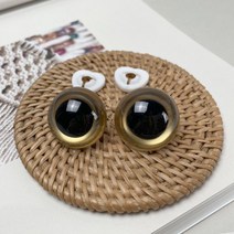 핀쿠션 골드 부엉이눈 인형눈 마크라메재료 (5쌍), 5개