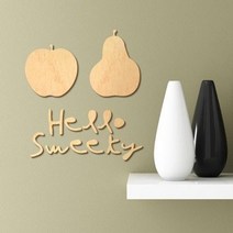 [천삼백케이] [디자인베이] [우드스티커] 헬로스위티 (반제품), 반제품(우드)