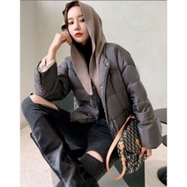 [로맨틱JK] 옆지퍼 후드 숏패딩 점퍼