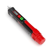 HABOTEST HT100 휴대용 비접촉 AC 전압 테스터 펜 12V/48V ~ 1000V 모양 V-소리 및 빛 경보 경고 감지기, 01 Black