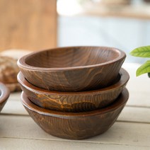 우드 나무 과자볼 식기 샐러드볼, 1개, small