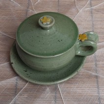 그린 쌍화차잔 대추차잔 200ml