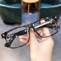 투명뿔테 안경테 빅프레임 와이드 남여 굵은뿔테 가벼운 수제 크롬 안경 안경 블루라이트차단안경