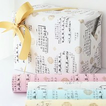 10000 훈민정음 한지 롤포장지 53cm x 10m 선물포장지, 랜덤혼합