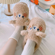 [오늘출발] 여성용 뽀글이 털 실내화 (화이트/베이지) 사무실 학원 집거실 겨울용 방한 캐릭터 곰돌이 토끼 푸들 부클 여자 슬리퍼