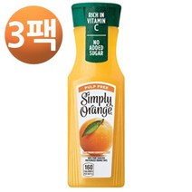심플리 오렌지 주스 100% 주스 펄프 프리 11.5 Floz, 3팩