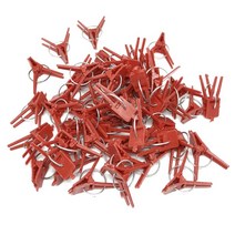 50pcs 플라스틱 식물 지원 클립 식물 매달려 포도 나무 정원 온실 야채 토마토 클립 정원 이식 클립 클램프, 평평한 입 클립, 협력사