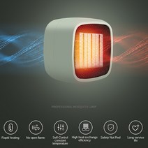 800W 미니 전기 히터 PTC 세라믹 난방 공기 송풍기 휴대용 데스크탑 팬 히터 홈 오피스 저음 소음 감소, [02] White, [02] EU