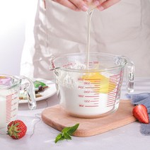 내열 유리 계량컵 이유식 비커 눈금컵 계량용품 500ML (계량컵 눈금컵 비커 계량용품 계량유리컵 베이킹 플라스틱비커 쌀컵 계량용기 물계량), 계량컵500ML
