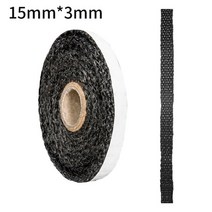 블랙 스토브 로프 자기 접착제 유리 섬유 벽난로 도어 씰링 커튼 교체 가스켓 Tape10/15mm 너비 2m 길이, [01] 15mmx3mm, 01 15mmx3mm