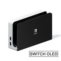 닌텐도 스위치 호환용 귀여운 만화 애니메이션 페이스 플레이트 보호 커버 Oled TV 도킹 스테이션 장식 교체 전면 플레이트 케이스, Black Logo 2_For Switch Oled