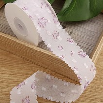 페브릭장식1미터 레이스 트림 더블 벨벳 쉬폰 테이프 Diy 꽃 장식 보우 헤어 재봉 액세서리 웨빙 패브릭, 03 3_01 1M