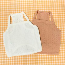 러블리 니트 나시 강아지 옷 브라운 강아지데일리티셔츠 댕댕이티셔츠 반려견 말티푸, S