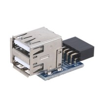 2 층 USB 2.0 여성 어댑터 컨버터 2 포트 마더 보드 카드 익스텐더 내부 PC Extender