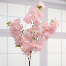 실크플라워 리치 블룸 겹 왕벚꽃 가지 105cm 봄 조화꽃 장식, 다크핑크