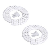 아그노 전선 정리 커버 길이 2미터 * 직경 1cm, 2개, 화이트