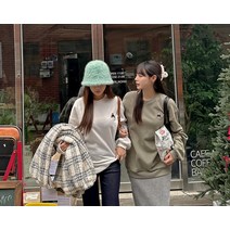 [리리앤코] 라잇티크 기모 자수 맨투맨