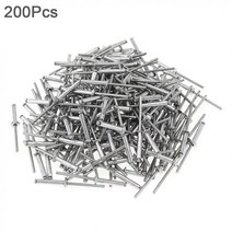 버섯 머리 및 광택 크롬 표면 포함 알루미늄 건 코어 풀링 브레이크 맨드릴 못 M3.2 x 17mm 200 신제품, 한개옵션0
