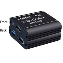 vhs변환 비디오테이프변환 Usb 3.0 4k 60hz 루프 아웃 비디오 캡처 카드 1080p 60fps ps4 게임용 오디오 비디오 그래버 박스 dvd 카메라 녹화 라이브, usb 2.0 새 루프