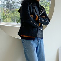 남자 가을 봄 오버핏 라이더 가죽 자켓 빈티지 레더 레자 재킷