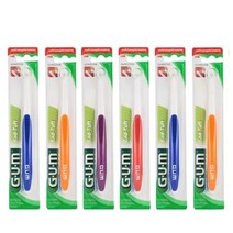 G.U.M End-Tuft Toothbrush 6개 G.U.M 교정 브라켓 와이어용 틈새칫솔, 1개