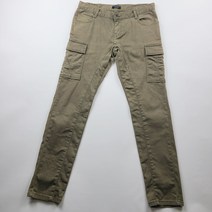 빈티지 카고바지 스판 슬림 면바지 여성 사이즈32