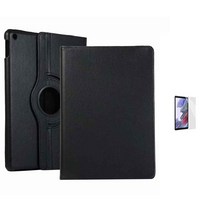 갤럭시탭 S6 lite 라이트 회전형 케이스 (+필름), 블랙